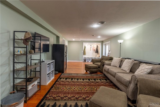 4045 E Milestrip Rd, Fenner, NY 13032 - living area with light wood-style floors and recessed lighting