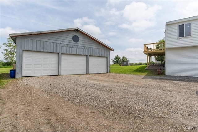 4045 E Milestrip Rd, Fenner, NY 13032 - detached garage featuring driveway