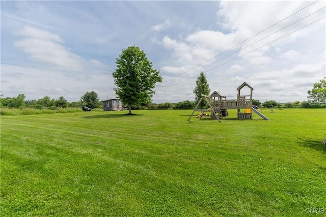 4045 E Milestrip Rd, Fenner, NY 13032 - view of grassy yard featuring a playground