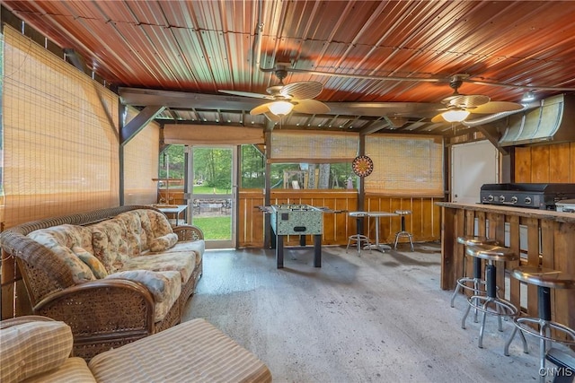 2012 Pleasant Ave, Vienna, NY 13308 - sunroom / solarium with a ceiling fan
