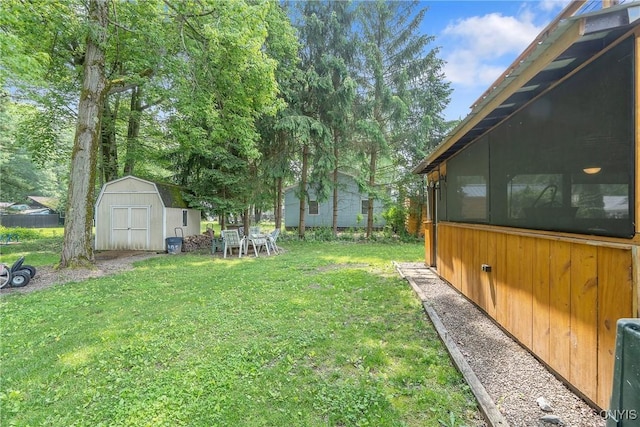 2012 Pleasant Ave, Vienna, NY 13308 - view of grassy yard featuring a storage shed