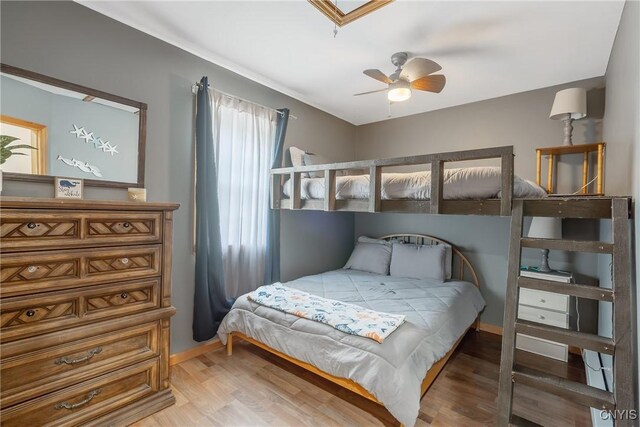 2012 Pleasant Ave, Vienna, NY 13308 - bedroom with light wood-type flooring and a ceiling fan