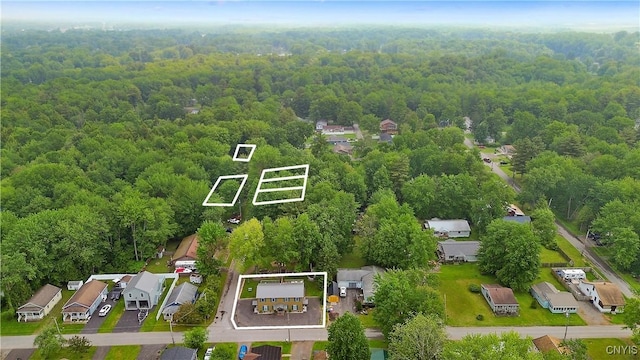 2012 Pleasant Ave, Vienna, NY 13308 - aerial view of residential area with property boundaries highlighted and a heavily wooded area