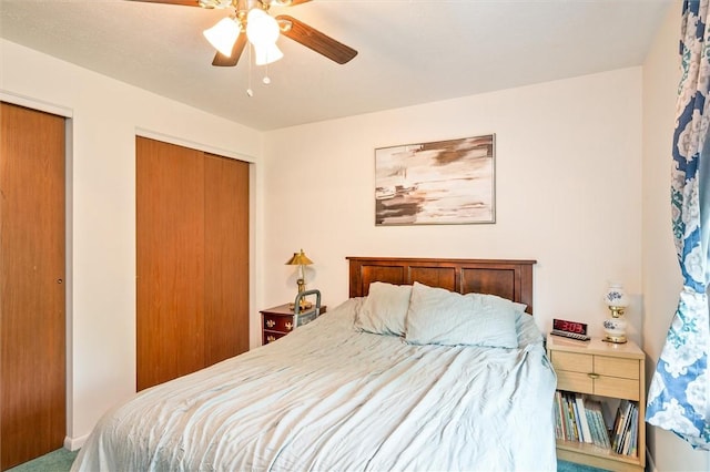 99 Old English Dr, Greece, NY 14616 - bedroom featuring carpet floors, ceiling fan, and two closets