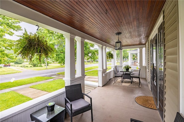 905 W Center St, Ridgeway, NY 14103 - sunroom / solarium featuring wood ceiling