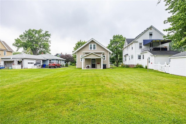 905 W Center St, Ridgeway, NY 14103 - back of property with a lawn