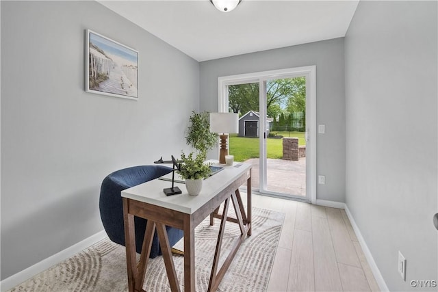 8478 Grandview Dr, Cicero, NY 13039 - office space with baseboards and light wood-style floors