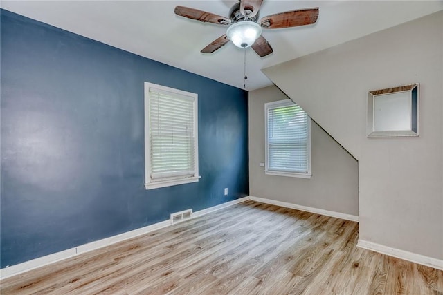244 Highland Pkwy, Rochester, NY 14620 - empty room featuring a ceiling fan and wood finished floors