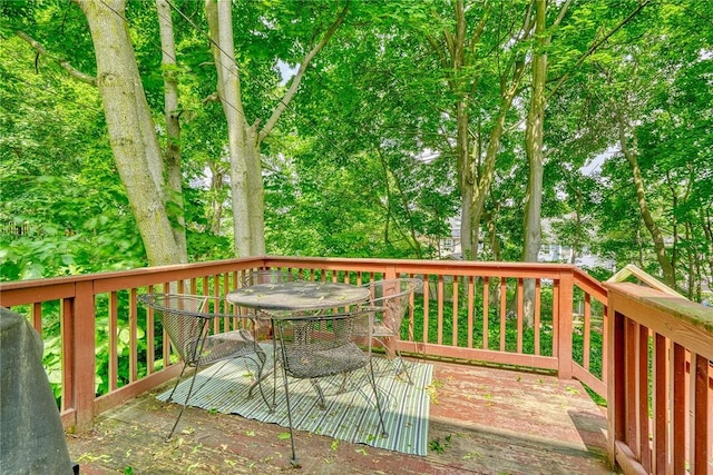244 Highland Pkwy, Rochester, NY 14620 - wooden terrace featuring outdoor dining area