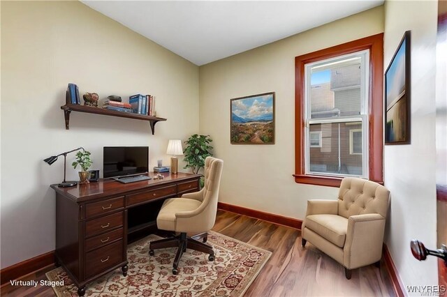 373 Urban St, Buffalo, NY 14211 - office with wood finished floors and baseboards