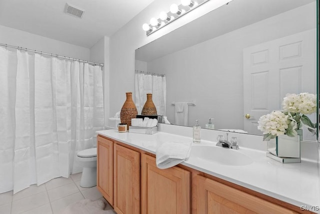 133 Raspberry Ln, Camillus, NY 13031 - bathroom featuring vanity, tile patterned floors, and curtained shower