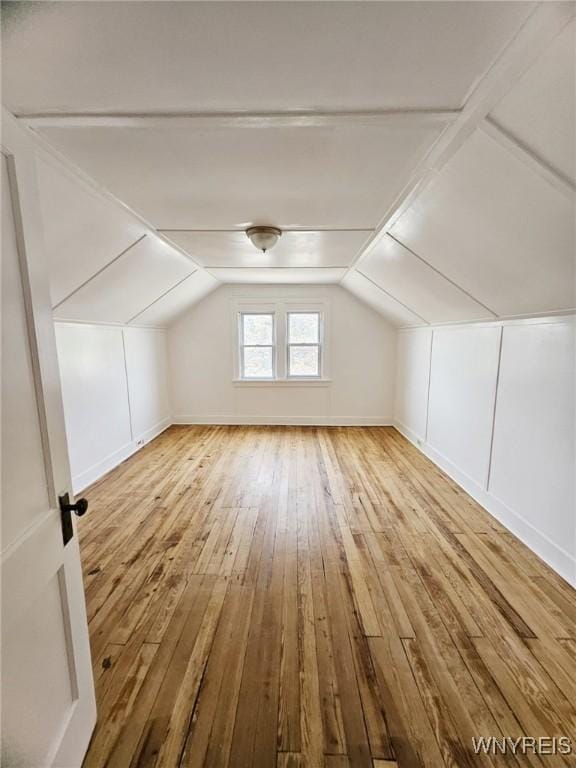 269 Westminster Ave, Buffalo, NY 14215 - bonus room featuring hardwood / wood-style flooring and vaulted ceiling