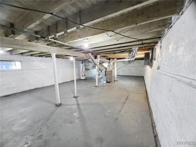 269 Westminster Ave, Buffalo, NY 14215 - basement with heating unit and electric panel