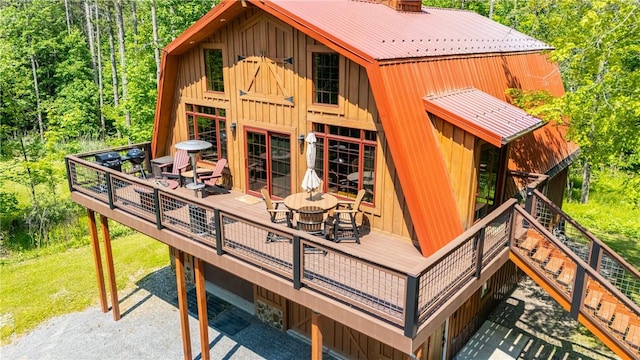 6684 Bishop Rd, Conesus, NY 14435 - view of playground featuring a wooden deck and a view of trees