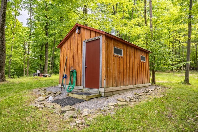 6684 Bishop Rd, Conesus, NY 14435 - view of outbuilding with a wooded view
