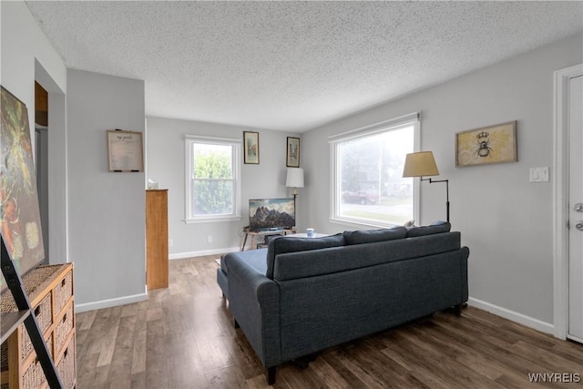 26 Beale Ave, Cheektowaga, NY 14225 - living room featuring wood finished floors and a textured ceiling