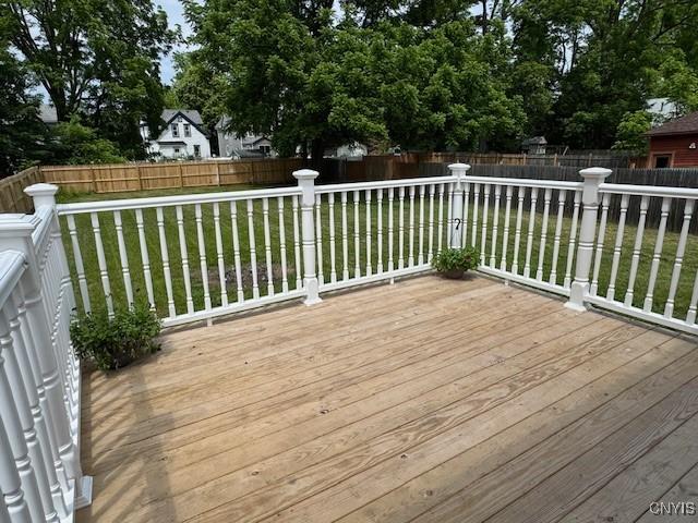 338 Leonard St, Oneida-Inside, NY 13421 - deck with a fenced backyard