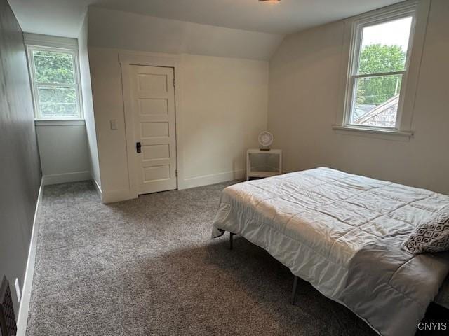 338 Leonard St, Oneida-Inside, NY 13421 - carpeted bedroom with vaulted ceiling and baseboards