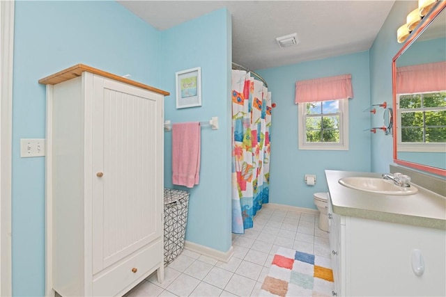 16 Leah Ln, Chili, NY 14514 - bathroom with vanity, tile patterned floors, and curtained shower