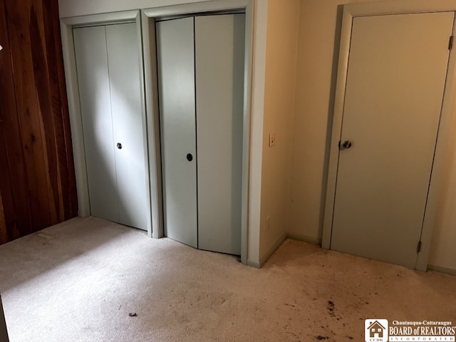 4871 Bayview Rd, Ellery, NY 14712 - unfurnished bedroom with light colored carpet and two closets