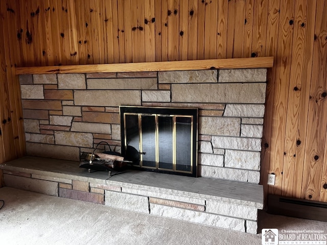 4871 Bayview Rd, Ellery, NY 14712 - detailed view of a stone fireplace