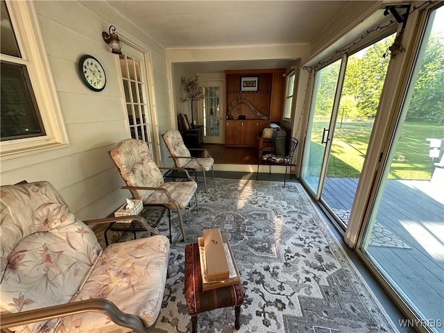 4214 Wilson Burt Rd, Wilson, NY 14172 - sunroom / solarium with healthy amount of natural light and french doors