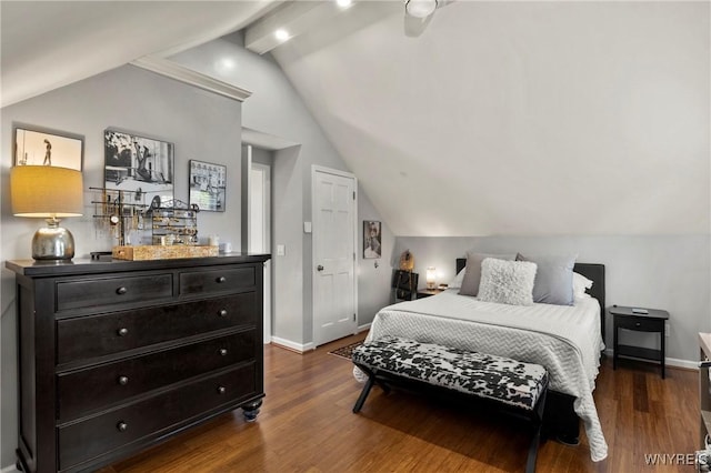 580 Roycroft Blvd, Cheektowaga, NY 14225 - bedroom featuring lofted ceiling and dark wood-style floors