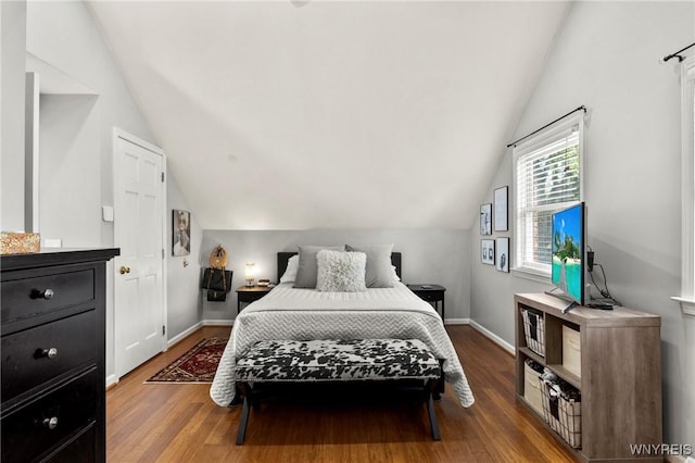 580 Roycroft Blvd, Cheektowaga, NY 14225 - bedroom featuring vaulted ceiling and wood finished floors