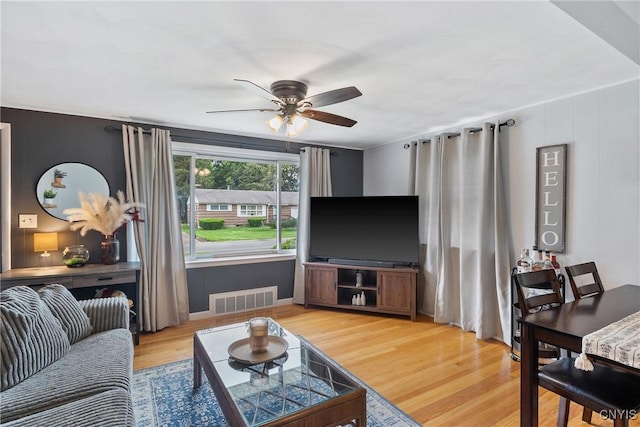 120 Gordon Rd, Clay, NY 13212 - living room with ceiling fan and wood finished floors