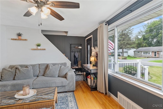 120 Gordon Rd, Clay, NY 13212 - living room with healthy amount of natural light, light wood finished floors, and ceiling fan