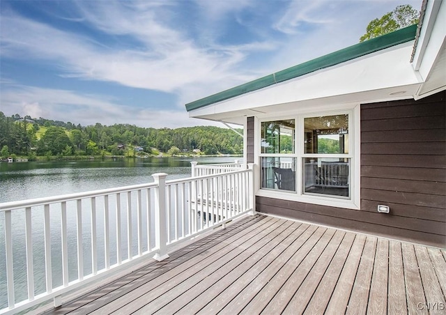 5345 Paddleford Rd, Eaton, NY 13334 - wooden deck with a water view