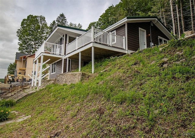 5345 Paddleford Rd, Eaton, NY 13334 - rear view of house with a deck