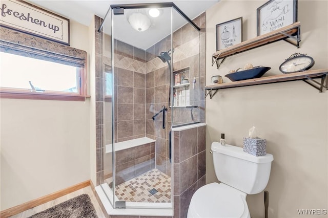 749 Colvin Blvd, Tonawanda-Town, NY 14217 - bathroom featuring toilet and a stall shower