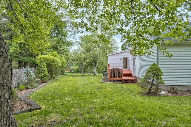22 Bugbee Rd, Oneonta-City, NY 13820 - view of yard with a deck