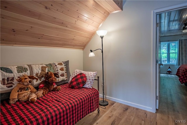 142 S Shore Rd, Webb, NY 13420 - bedroom featuring vaulted ceiling, wooden ceiling, and wood finished floors