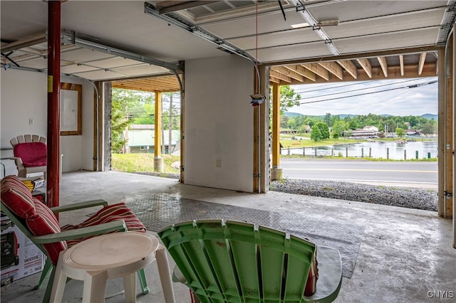142 S Shore Rd, Webb, NY 13420 - garage with a water view and electric panel