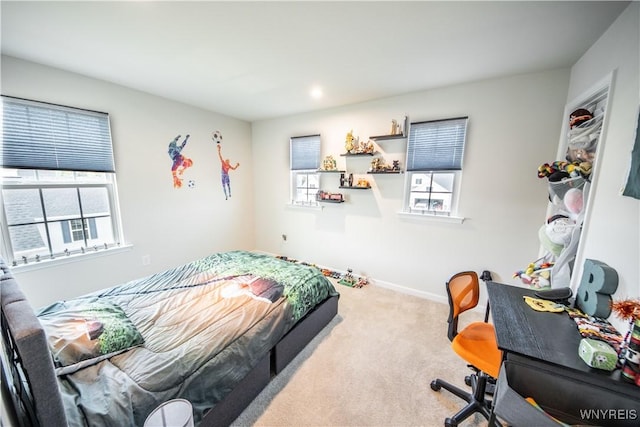 510 Limestone Ct, Grand Island, NY 14072 - bedroom featuring multiple windows, carpet flooring, an office area, and recessed lighting