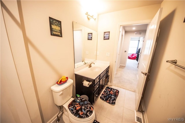 510 Limestone Ct, Grand Island, NY 14072 - half bath with vanity and tile patterned floors