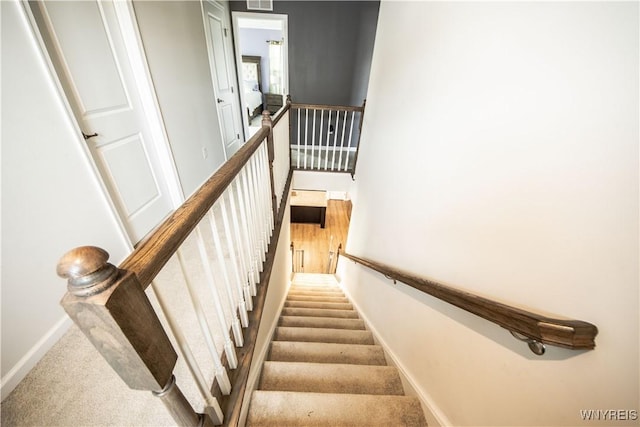 510 Limestone Ct, Grand Island, NY 14072 - stairway with baseboards and carpet floors