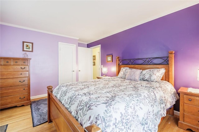 309 Brandon Rd, Irondequoit, NY 14622 - bedroom featuring light wood finished floors and ornamental molding