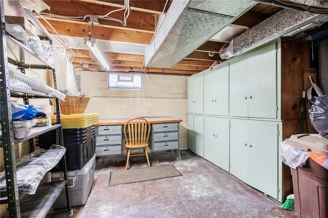 309 Brandon Rd, Irondequoit, NY 14622 - below grade area featuring concrete block wall