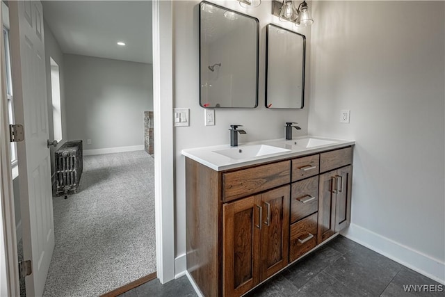 7395 W Somerset Rd, Somerset, NY 14008 - bathroom with double vanity and recessed lighting