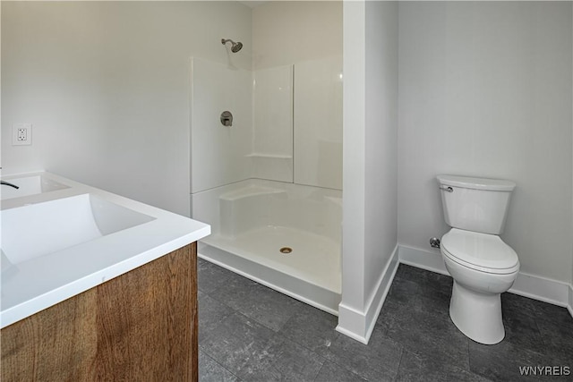 7395 W Somerset Rd, Somerset, NY 14008 - bathroom featuring vanity, a shower, and tile patterned flooring