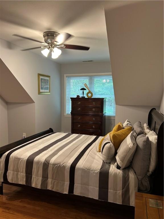 38 Hemlock Ln, Erwin, NY 14870 - bedroom with wood finished floors and ceiling fan