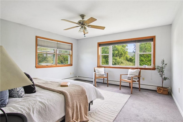 9 Jacob Dr, Erwin, NY 14870 - carpeted bedroom with baseboards and a ceiling fan