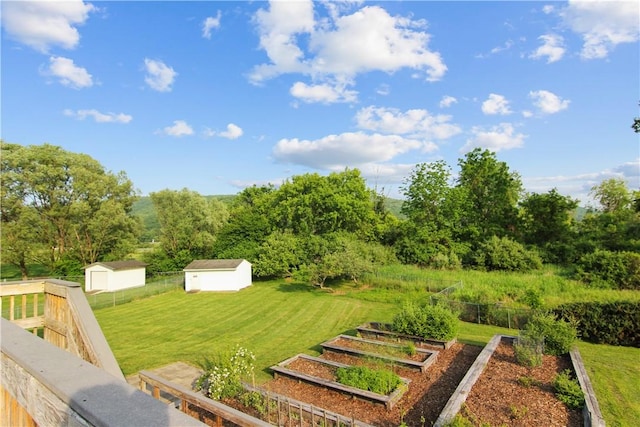 9 Jacob Dr, Erwin, NY 14870 - view of grassy yard featuring a vegetable garden and a shed