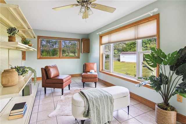 9 Jacob Dr, Erwin, NY 14870 - sitting room featuring light tile patterned floors and a ceiling fan