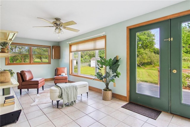 9 Jacob Dr, Erwin, NY 14870 - sitting room with healthy amount of natural light, light tile patterned floors, and ceiling fan