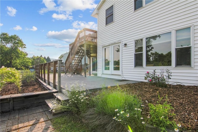 9 Jacob Dr, Erwin, NY 14870 - view of patio with stairs and a wooden deck