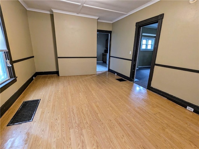 354 Euclid Ave, Elmira City, NY 14905 - spare room with wood finished floors and ornamental molding